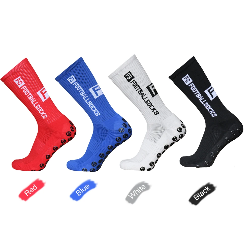 3 Packs Sports Socks Athletic Stockings Anti-slip Quick Dry Football Soccer Socks For Football Basketball Hockey Running Cycle