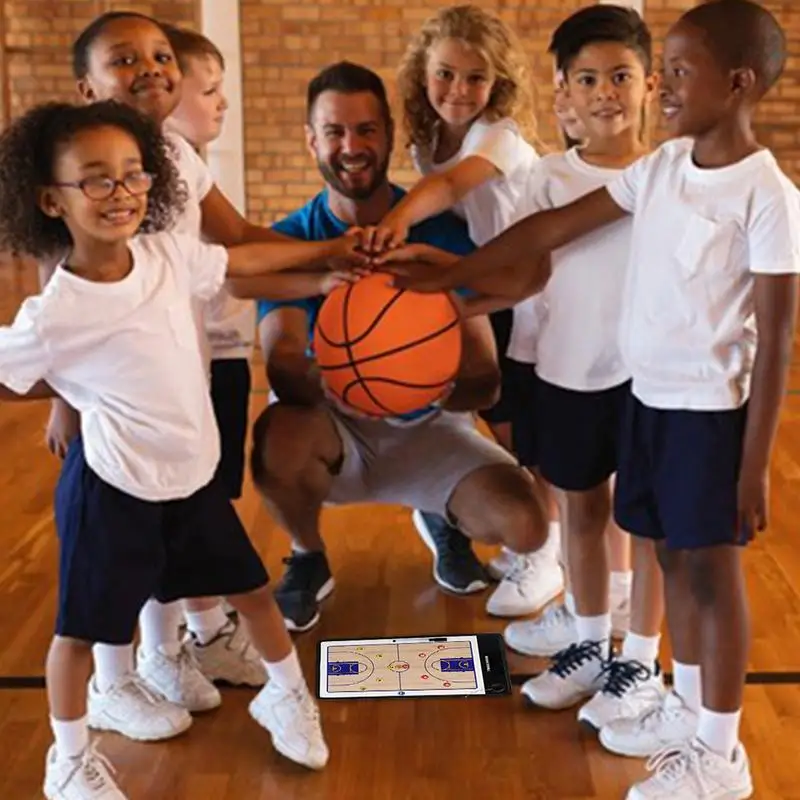 Basketball Clipboard for Coaches Lineup Double-Sided Board Magnetic Board With Full & Half Court Dry Erase Marker Board Kit