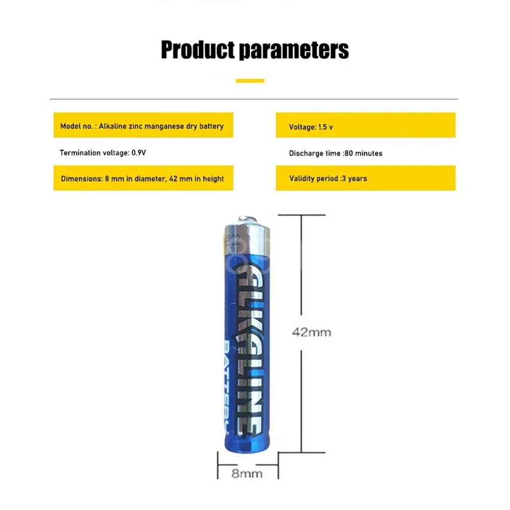 8PCS AAAA Battery 1.5V LR61 AM6 Alkaline Battery MN2500 E96 4A Dry Primary Battery