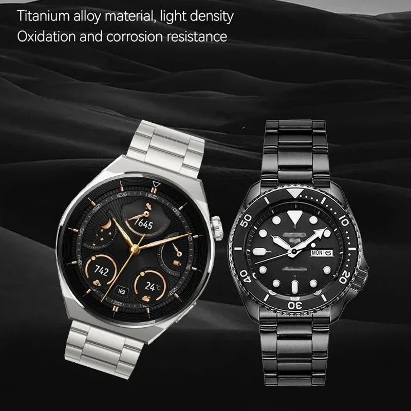 Titanium Alloy Strap For Huawei Watch 5 4 3 2Pro GT5 4 3 2 46mm Bracelet Correa 20 22mm Band Xiaomi Watch S4 S3 S2 S1 Mi Color 2