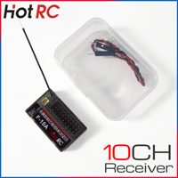 HOTRC F-10A 10 Channel Receiver 10CH 2.4GHz 0-27V Voltage Return RC Receiver For Transmitter CT10B CT8B RC Car Ship Plane Tank