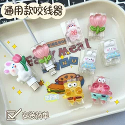 Cartoon Cute Cable Winder for Samsung Xiaomi Huawei Android Phone Universal Tablet Charger Data Cord Organizer Protector Cover