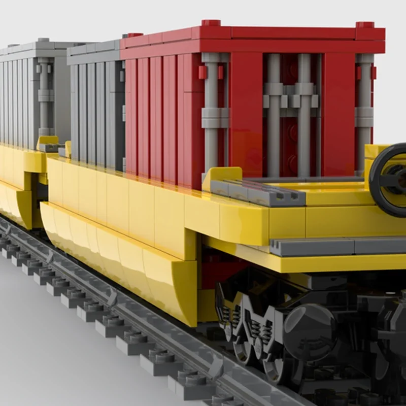 City Car Model MOC Building Bricks Container Transport Vehicle Modular Technology Gifts Holiday Assemble Children Toys Suit