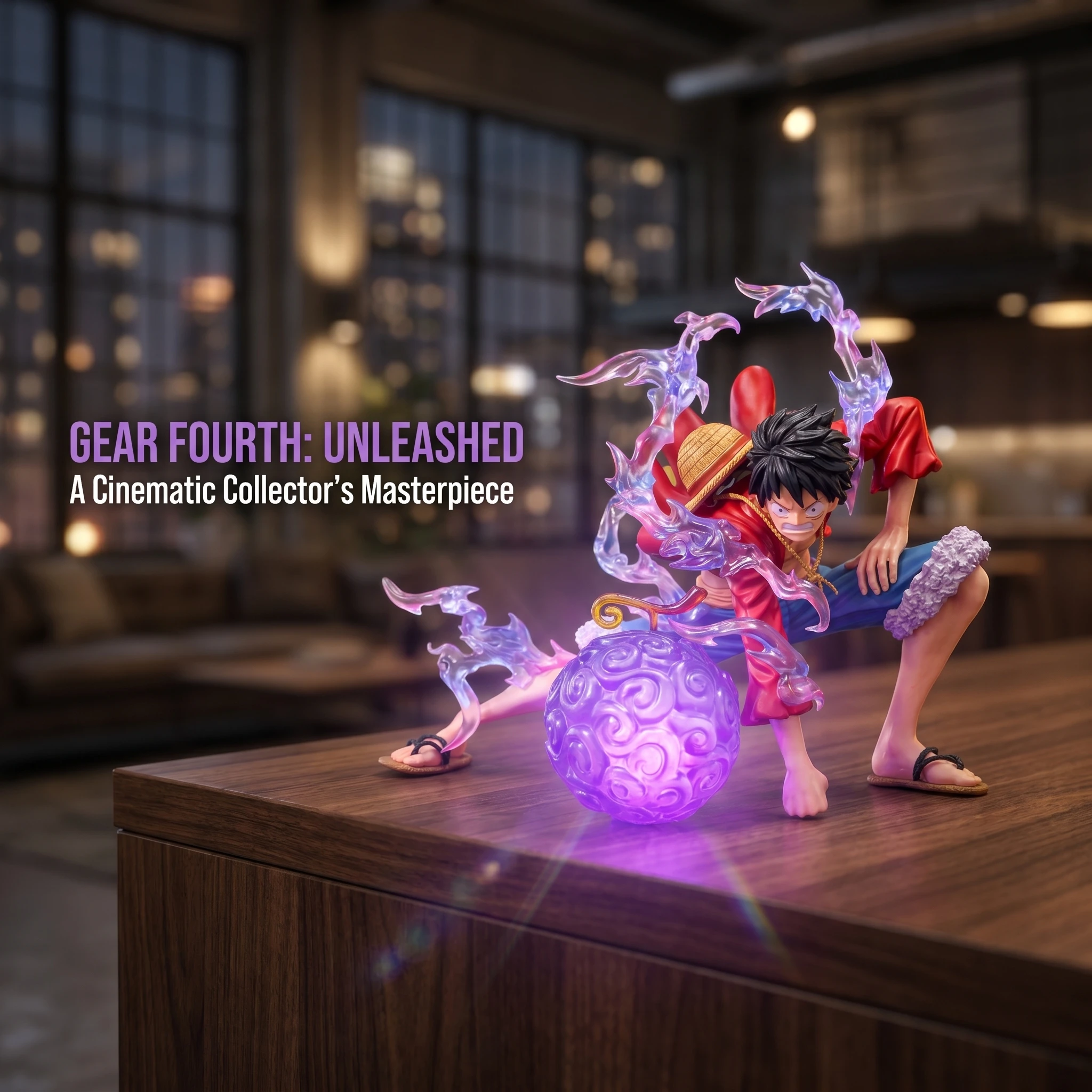 

Bandai figure toy model collectible One Piece anime figure Luffy Gear 5 Nika Luffy statue smashing the ground ornament