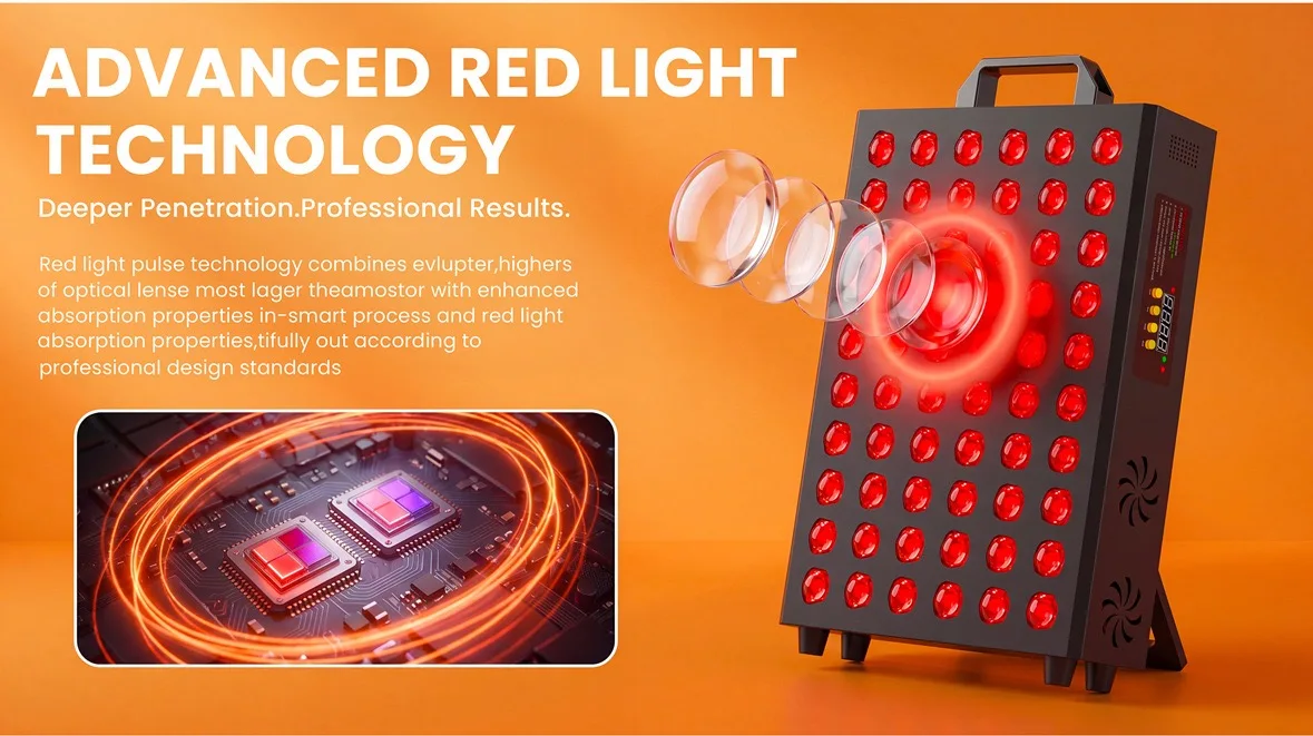 Doppelchip-LED-Rotlichttherapie-Panel-Lampe 660nm Nahinfrarot 850nm Infrarot Schönheitsgeräte für Gesicht und Körper mit Timer-Funktion – Detail 4
