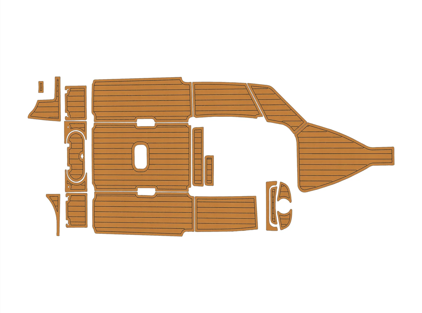 

2021-2023 Tidewater 232 LXF 1/4" 6mm EVA foam Non-Slip PVC Teak Decking marine Mat seadek aqua carpet Marine Floor