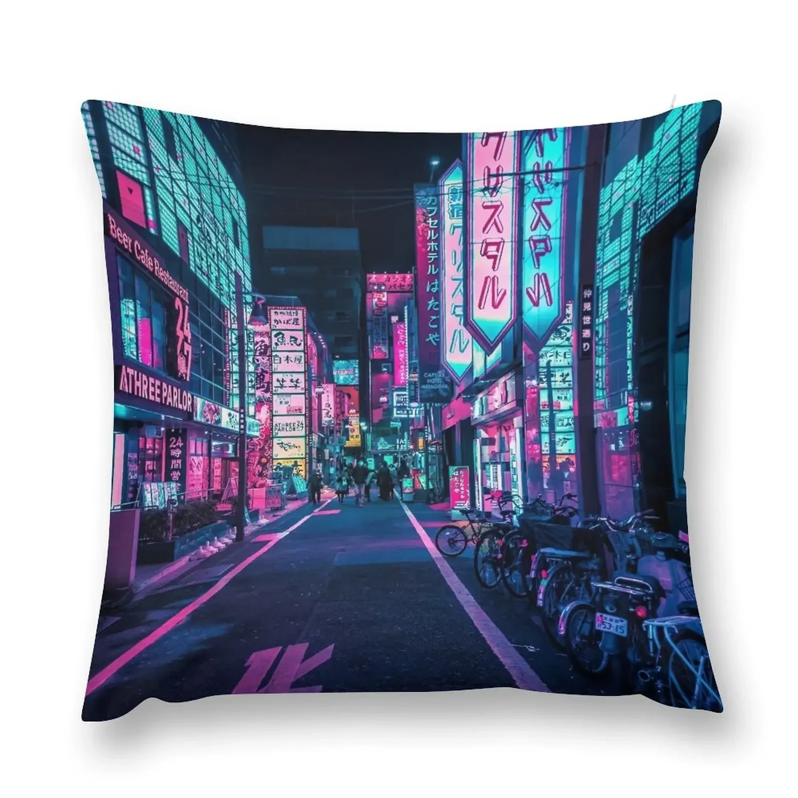 

Tokyo - A Neon Wonderland Throw Pillow Luxury Cushion Cover Christmas Cushion For Home Pillows Aesthetic pillow