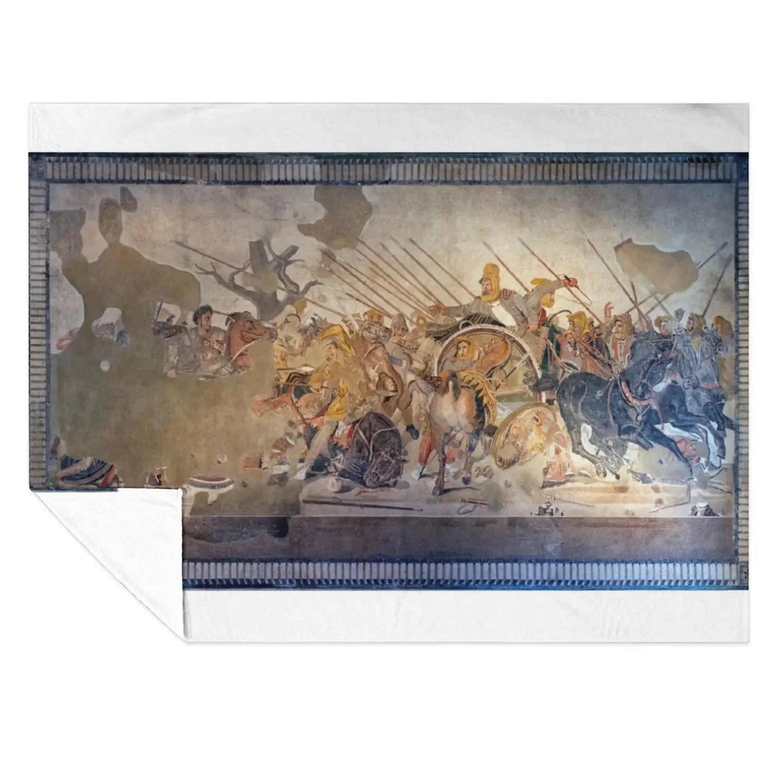 

Battle of Alexander the Great and Darius III mosaic Throw Blanket Plaid on the sofa bed plaid Weighted Luxury Designer Blankets