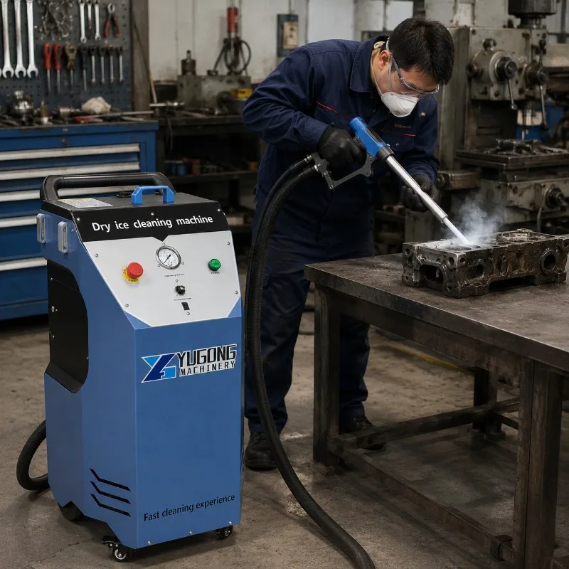 Dry Ice Blast Machine Residue Free Cleaner Customized for Rust Paint Oil Mold Factory Workshop Use
