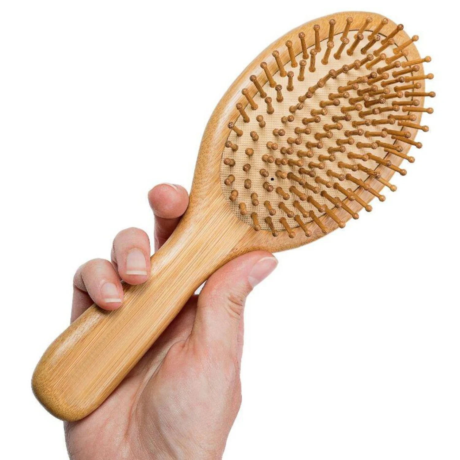Cushion Comb with Bamboo Hair Brush for Scalp Massage Anti-static No Hair Tangle