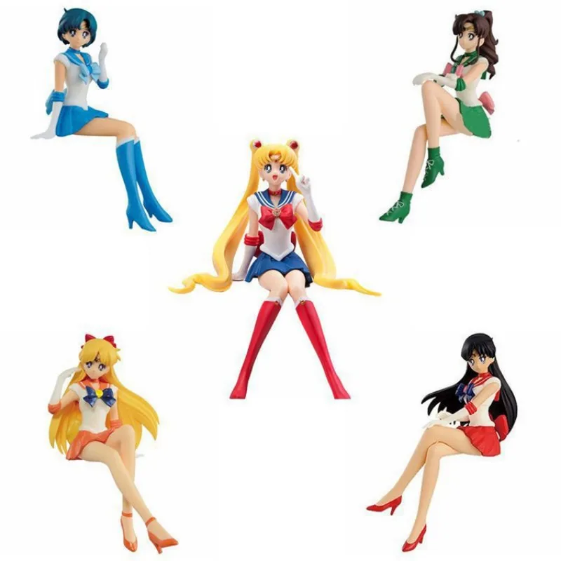 

Sailor Moon Mars Jupiter Mercury Tsukino Usagi Anime Figure toy model Action Figures Statue Collection Cake decoration girl Gift