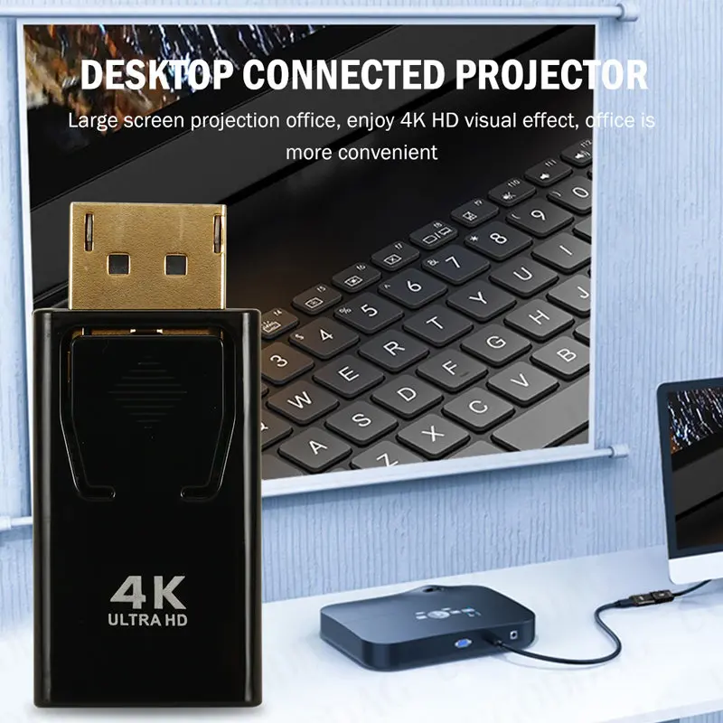 Kompatybilny z DP do HDMI Adapter do TV projektor do komputera Displayport żeński na 4K zgodny z HDMI męski klucz sprzętowy złącze PC wideo