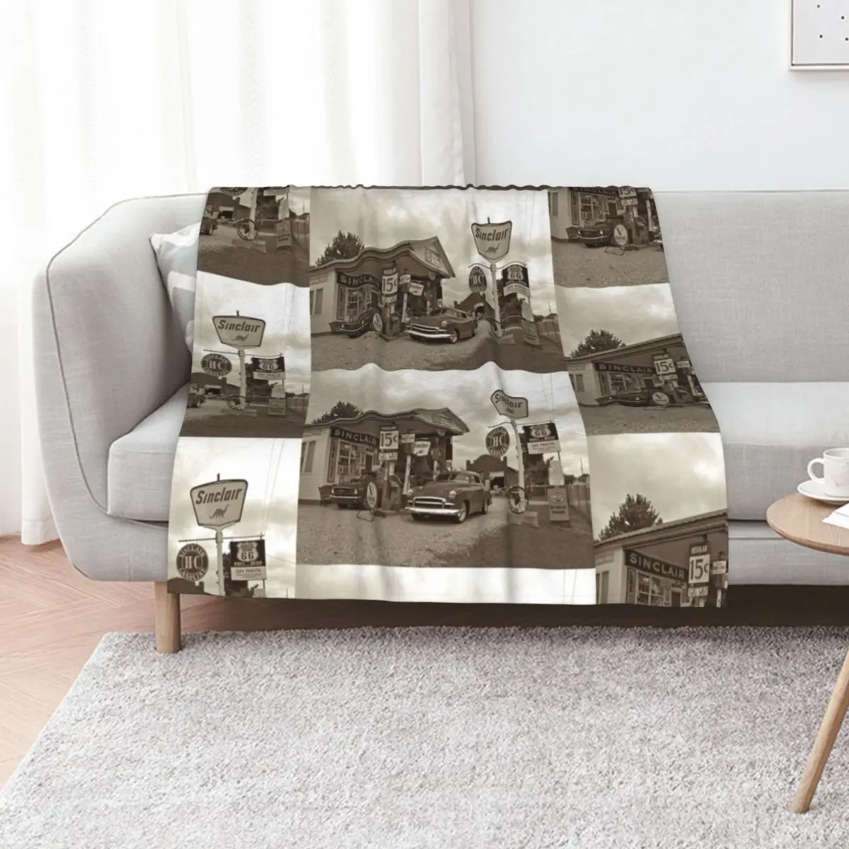 Old Gas Station Throw Blanket Comforter Quilt Vintage Decoratives sofa bed anime Blankets