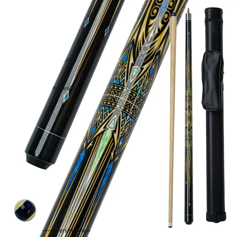 Professional Pool Cue Wooden Advanced Design Pattern 13mm Tip High Quality Wood Billiard Cue