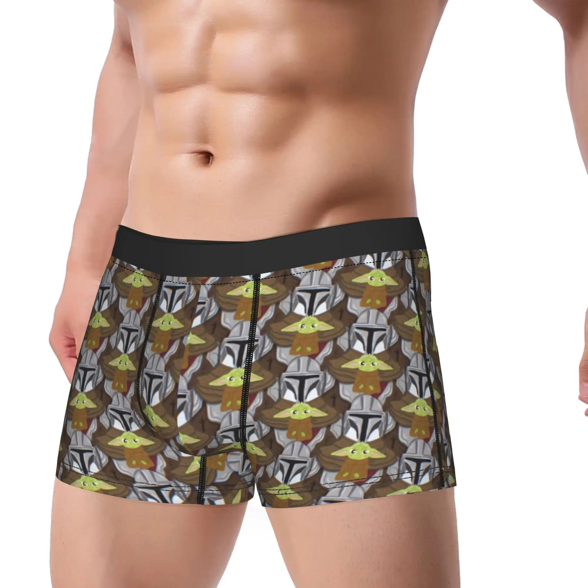 cuecas-engracadas-boxer-para-homens-grogu-baby-yoda-mandalorian-roupa-Intima-star-wars-em-poliester-tamanhos-m-xxl