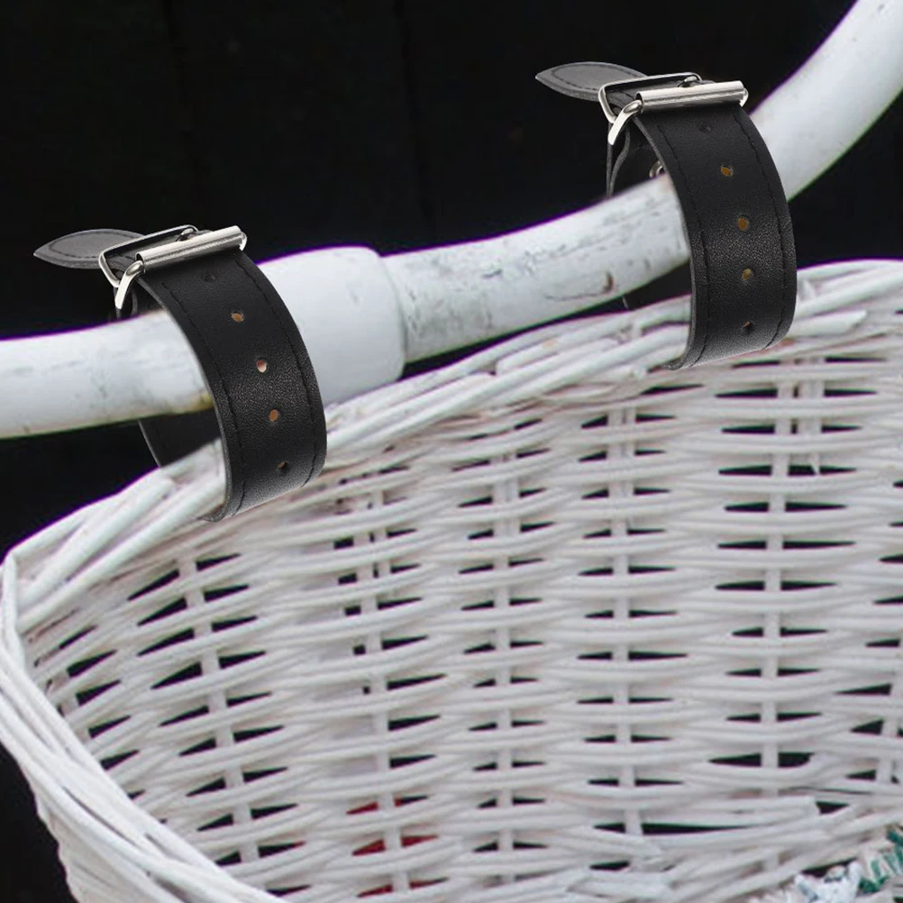 

2 Pairs Bicycle Front Basket Belt Scooter Strap Bike Replace Install for Decoration