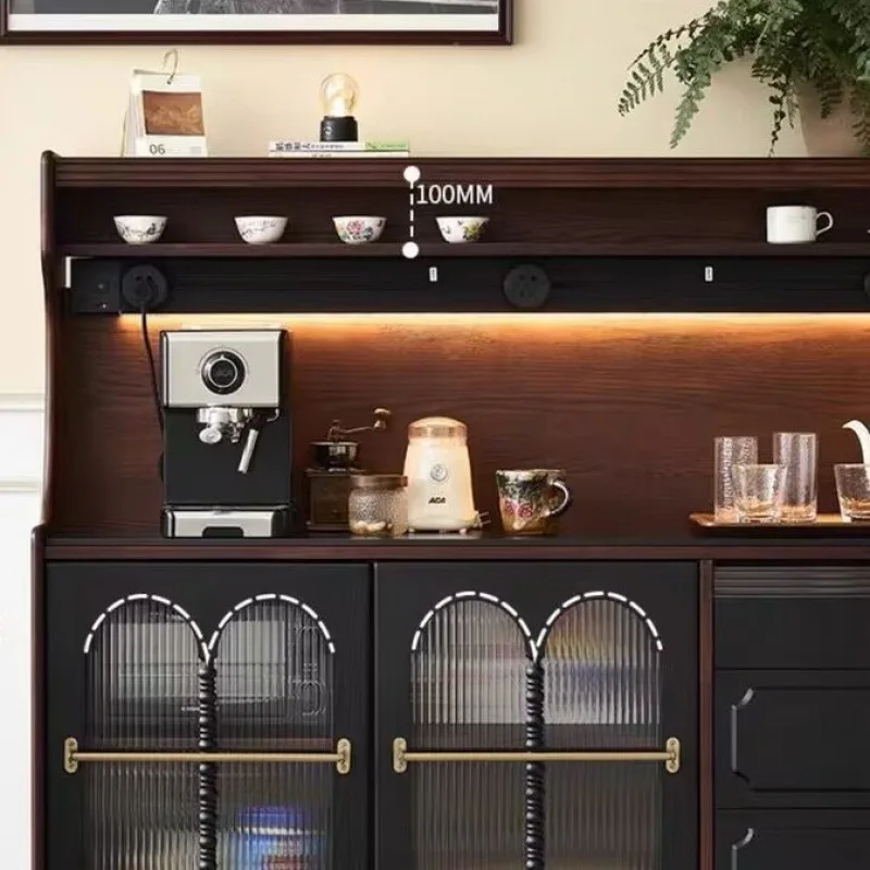 French side cabinet, retro solid wood tea storage Nordic modern cabinet