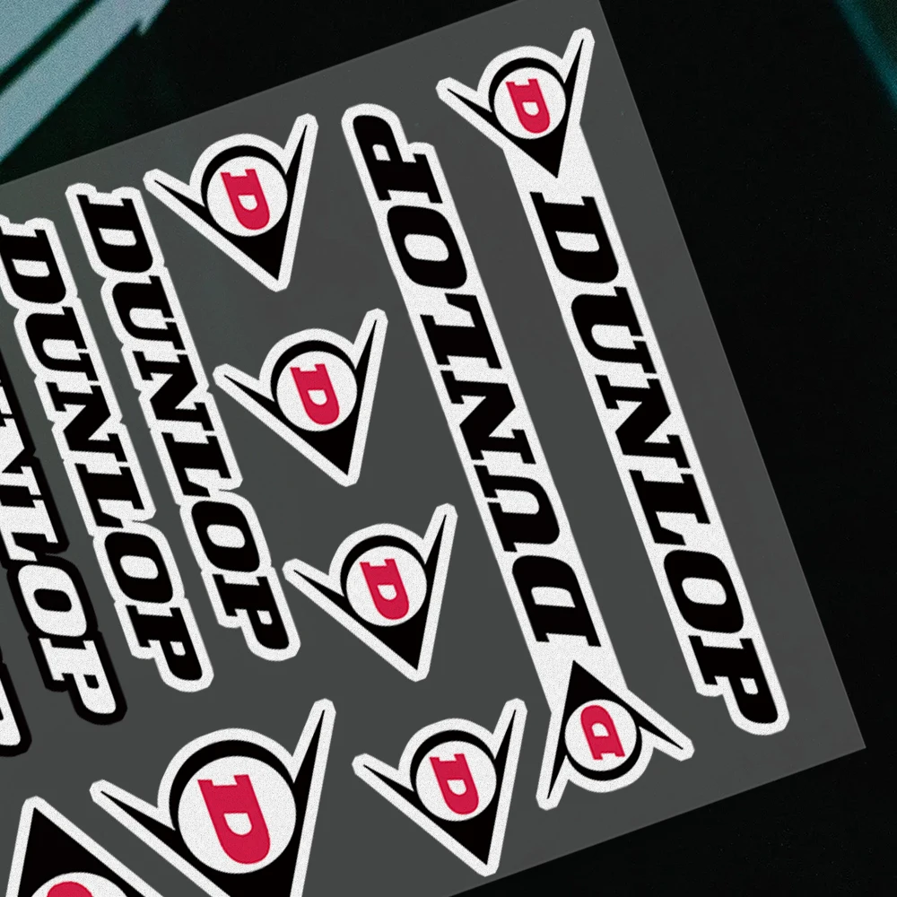 Motorcycle decals reflective body stickers car and bicycle helmet decals safety riding gear enhanced visibility D-DunlopS Band