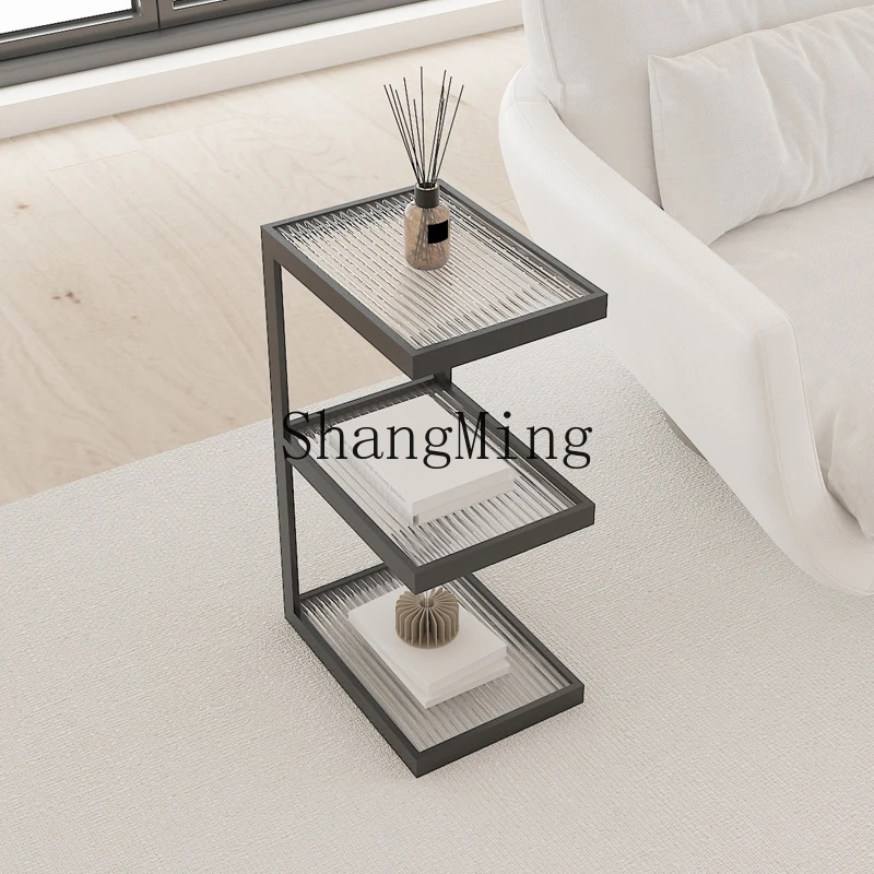 LXY Cream Sandstorm Hair Side Cabinet Mini Narrow Shelf Against the Wall