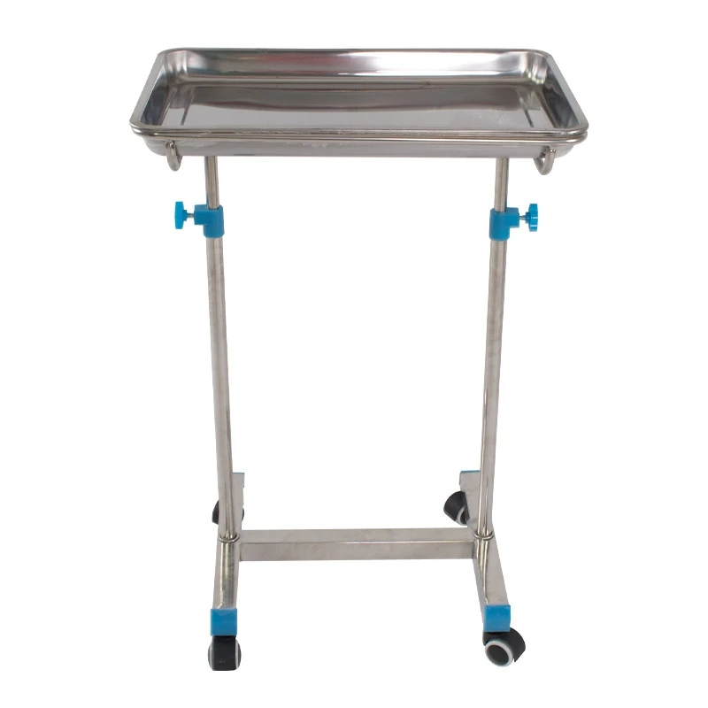 Edelstahl Tablett Rack medizinische Instrument Regal abnehmbare Teleskop Rack Einzels tange Doppels tange Krankenhaus Tablett Rack