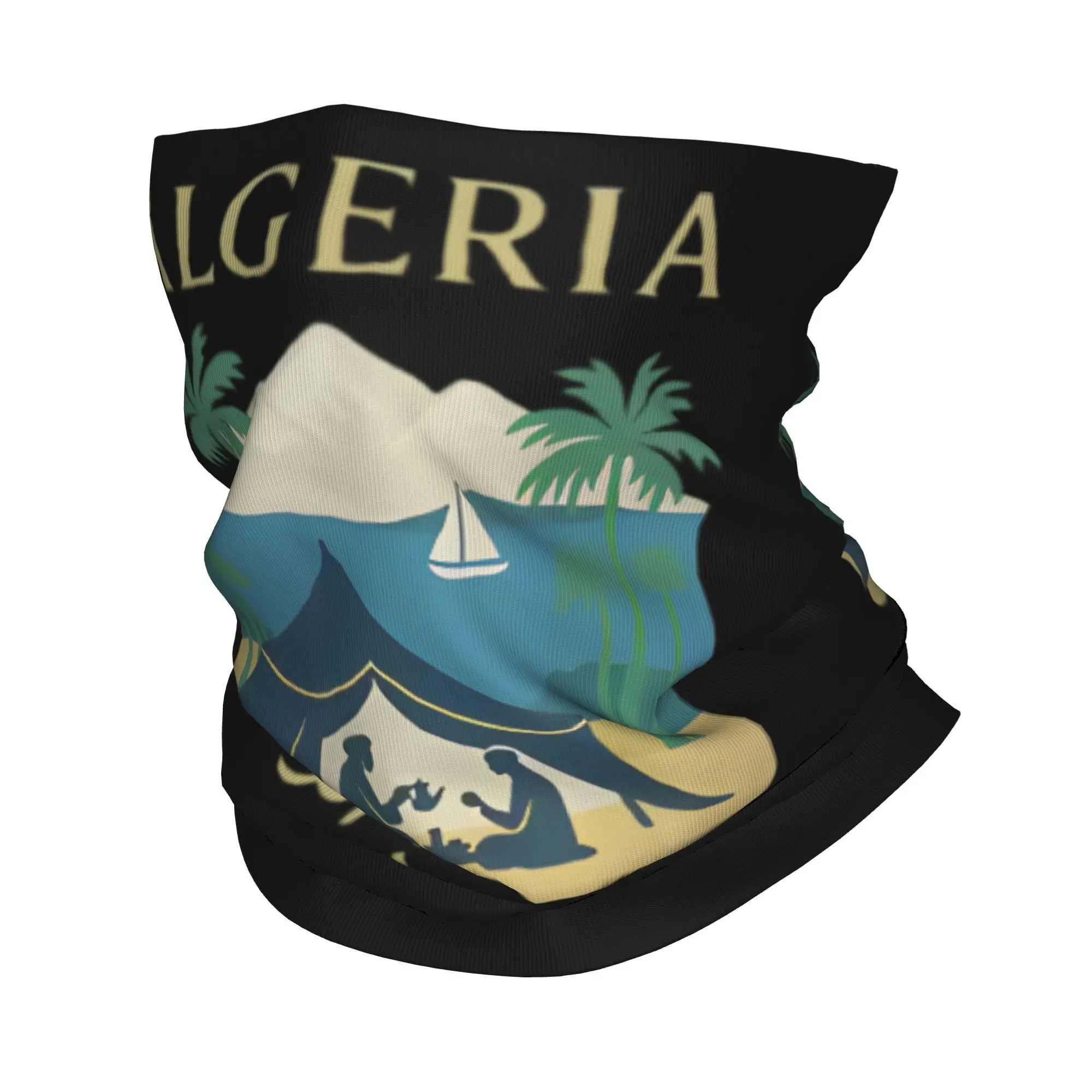 

Algeria Algerian Country DZ City Bandana Neck Cover Printed} Wrap Scarf Multi-use Cycling Scarf Hiking Unisex Adult Winter