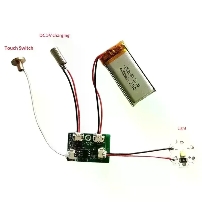 4Pcs 5V 2A Low Voltage Single/Dual Color Light Board Controller Rechargeable LED Touch Switch Module PCB