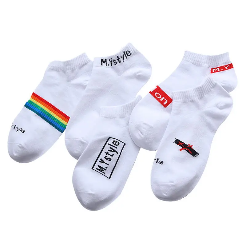 Dropship Size 35-40yard 10 Pieces=5 Pairs Korea Kawaii Woman Socks Cartoon Socks Cute Funny Ankle Sock Cotton Invisible Socks