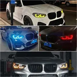 CSL Yellow Angel Eye For 2018 2019 2020 2021 BMW X3 G01 X4 G02 Adaptive Headlight DRL Blue Red Daytime Running light LED Module