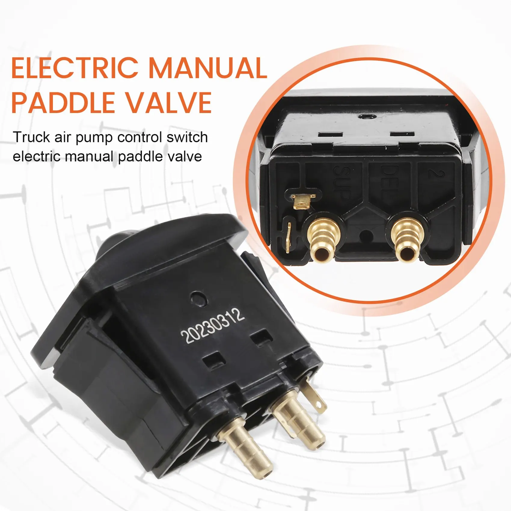 

Электрический/ручной переключатель управления воздушным насосом для пневмоподвески сиденья грузовика