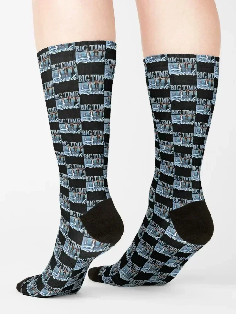 Calcetines esenciales con logo de banda Retro Big Time Rush, calcetines de fútbol antideslizantes de compresión de suelo hiphop para hombre y mujer