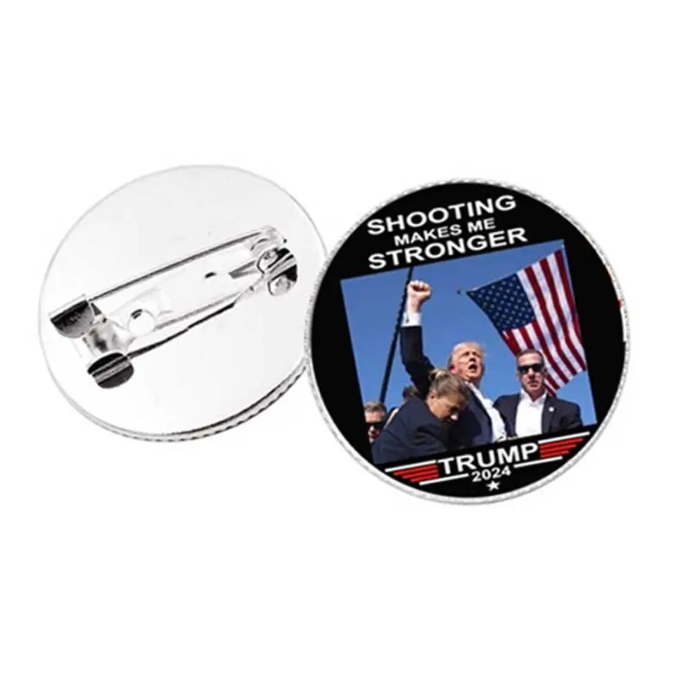 New Jewelry Trump Brooches Versatile Accessories Collections Pins Brooches Attempt 2024 Lapel Badges Backpack