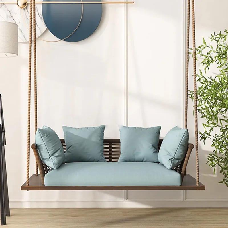 

Hanging Chair Swing Indoor Adult Hanging Rattan Chair Nordic Balcony Rocking Chair Single Patio Outdoor Swing Rattan Hang