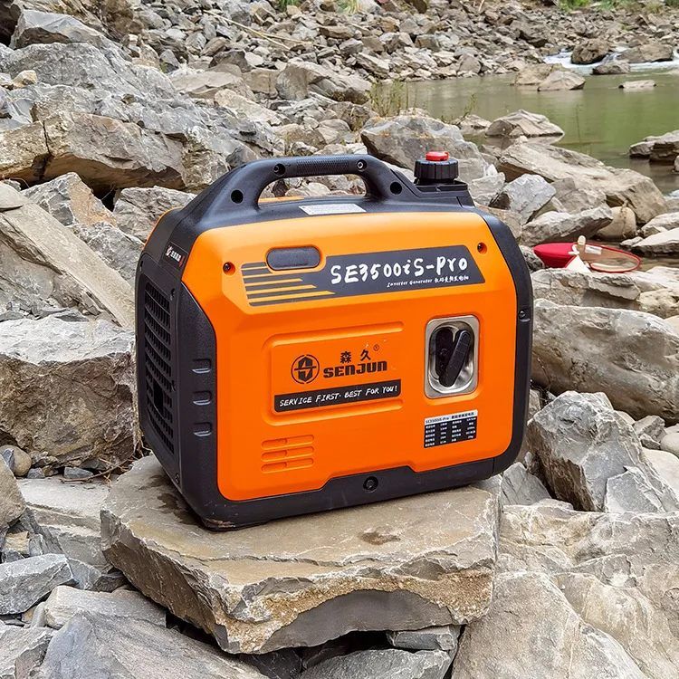 Small 1.2kw portable silent camping boating fishing external gasoline power inverter generator set