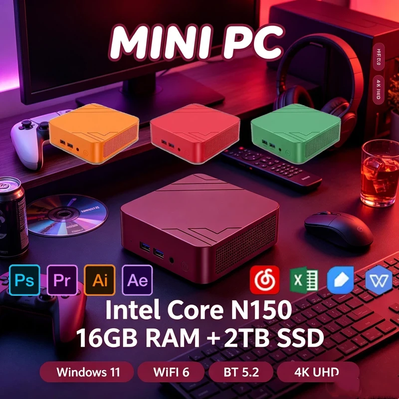 Home Office Windows 11 - Mini PC N150 Windows 11, 16