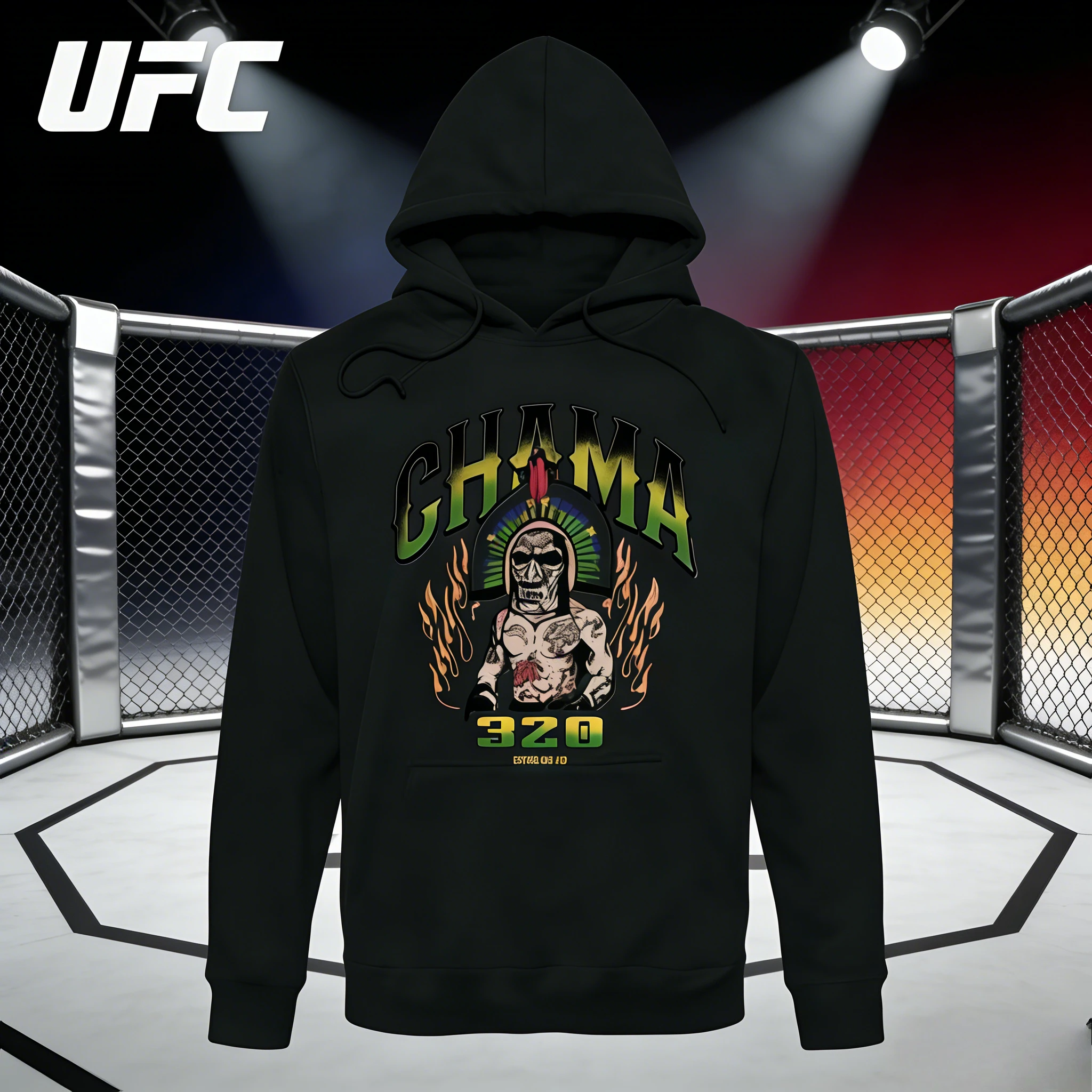 UFC アレックス・ペレイラ テーマ 2026 秋冬 100% コットン プリント カジュアル ルーズフィット パーカー 男女兼用