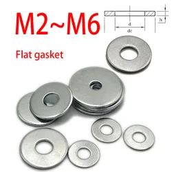 5~100PCS Washers M2 M3 M4 M5 M6 Flat Washers Carbon Steel White Zinc Plated Flat Washers