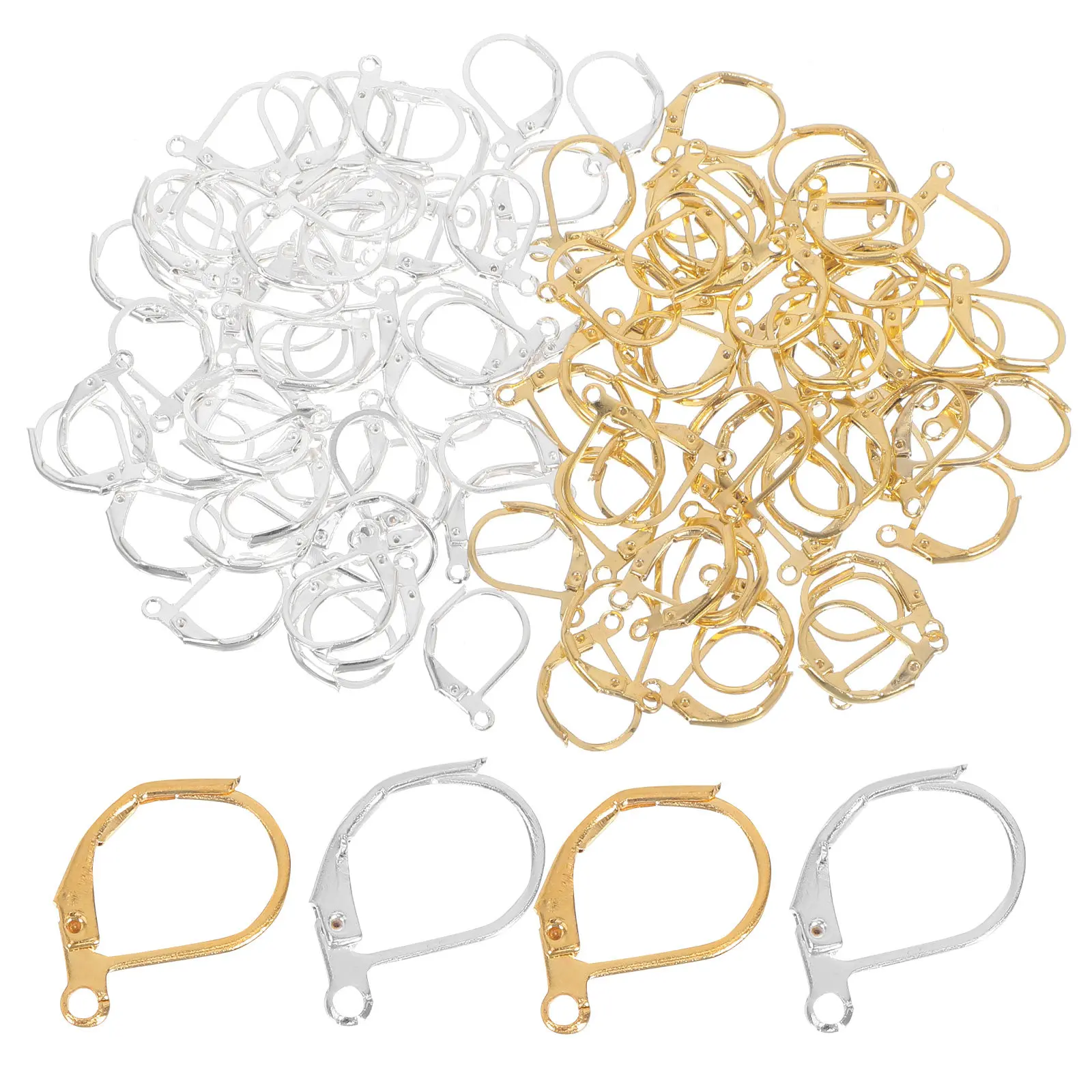 300Pcs French Earring Hooks Lightweight D Shape Ear Wire for Handmade Jewelry Making DIY Supplies Earring Hooks