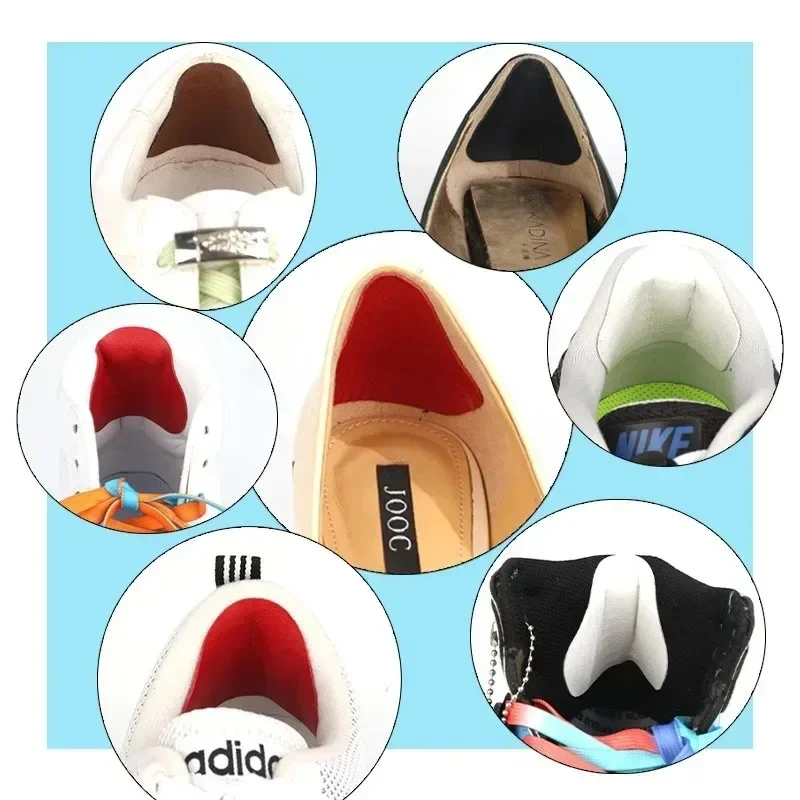 4Pcs Sneaker Heel Repair Pad Adjustable Size Wear-resistant Footbed Invisible Heel Repair Pad Repair Shoe Hole Pad Back Sticker image 5