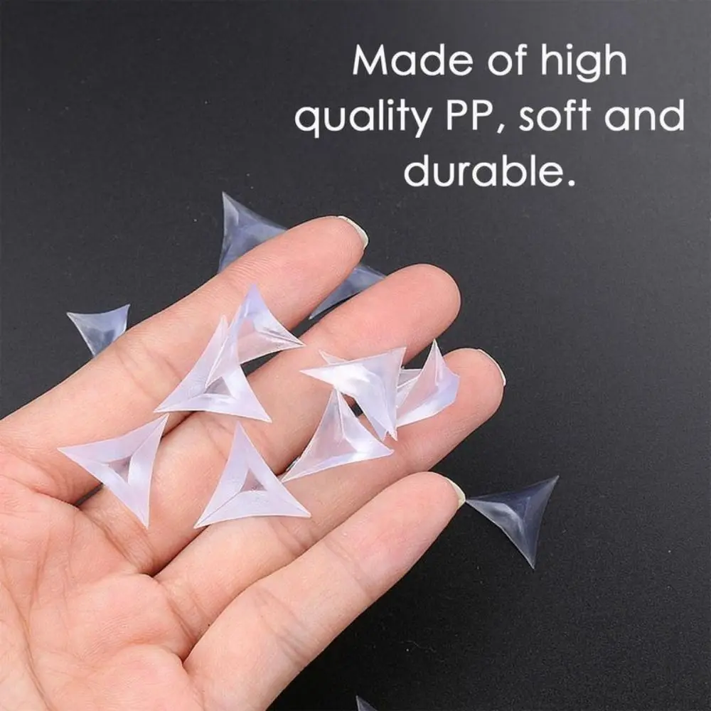 200 Pcs Mini Clear Dust Corners Brackets Dustproof Easy Clean Corner Protector PP Triangles Protective Edge Guard