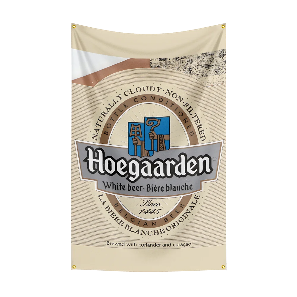 3×5ft h-Hoegaardens Beer Flag Polyester Printed Alcohol Wine Banner For Decor Drink rum Beer Flag