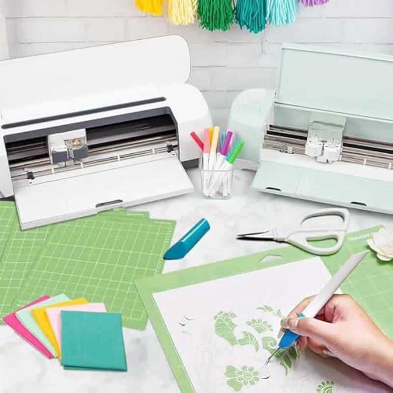 5 Stück Schneidematten für Cricut-12 x 12 Zoll grüne Standard-Griff-Schneidematten für Cricut Explore Air 2/Maker 2/3 Zubehör