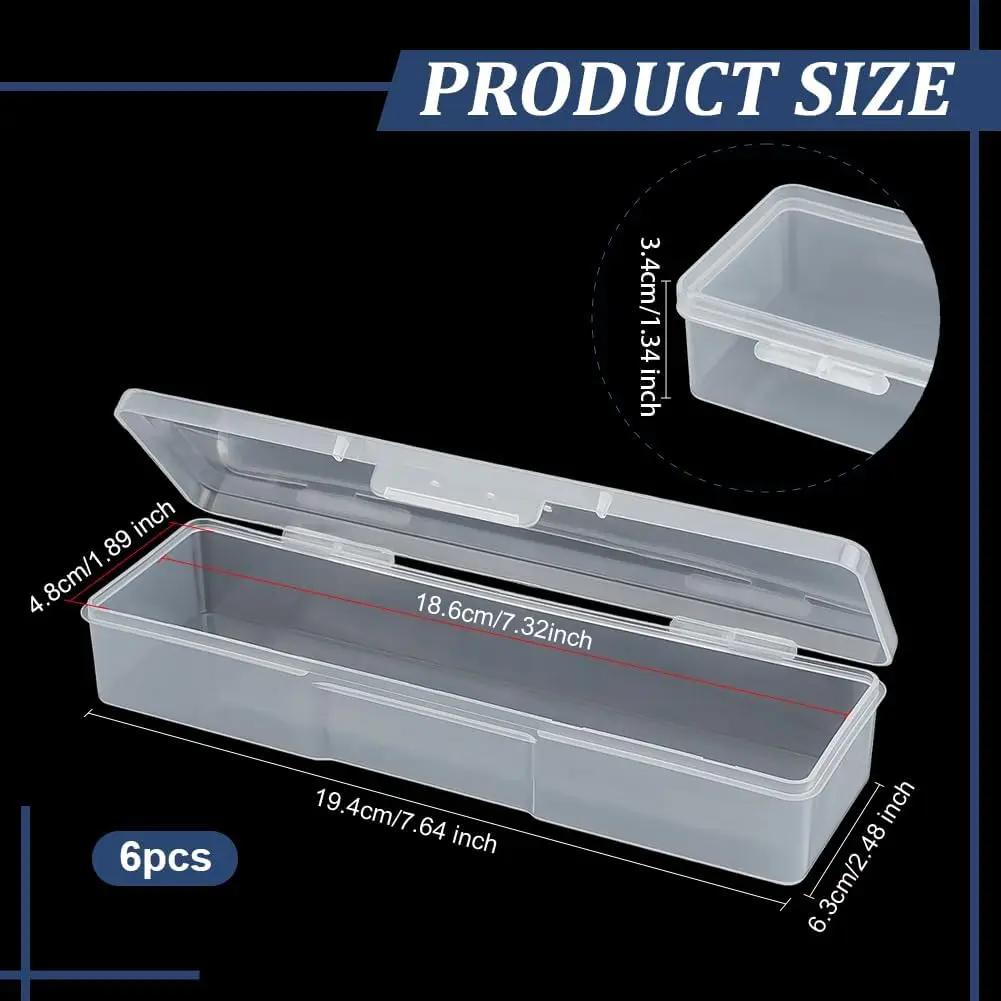 Rectangular Plastic Storage Box with Ventilation Grille for Model Making Handicrafts Sewing Tools Organization Clear Plastic Box
