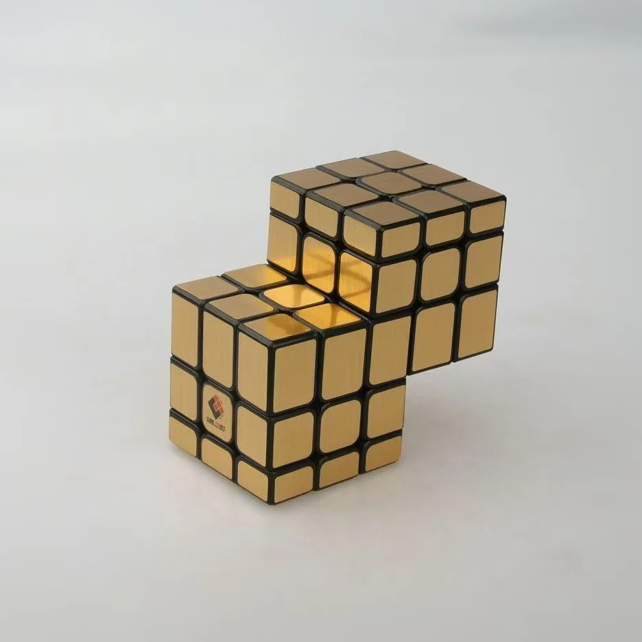 Double 3x3 Conjoined Mirror Face Magic Cube Speed Cube Puzzle Toy For Kids Boys Gift Magic Toys Brain Teasers  Kids Gifts