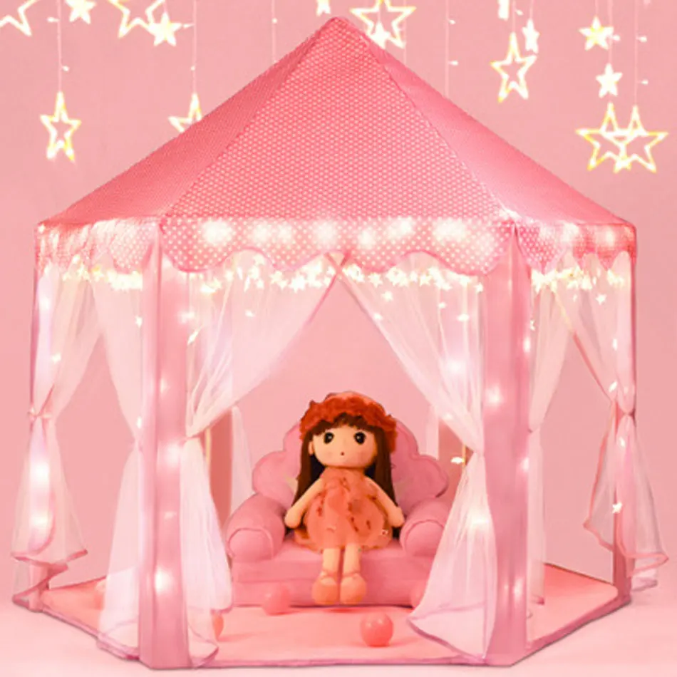 Portable Children's Tent for Kids Tent Toys Girls Princess Castle Tipi Infantil Children's House Vigvam Teepee Baby Tent Gifts