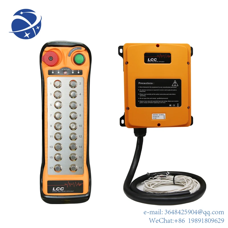 

YYHC Q1800 12v 230v wireless 5 ton electric chain hoist with concrete pump truck remote control 433mhz