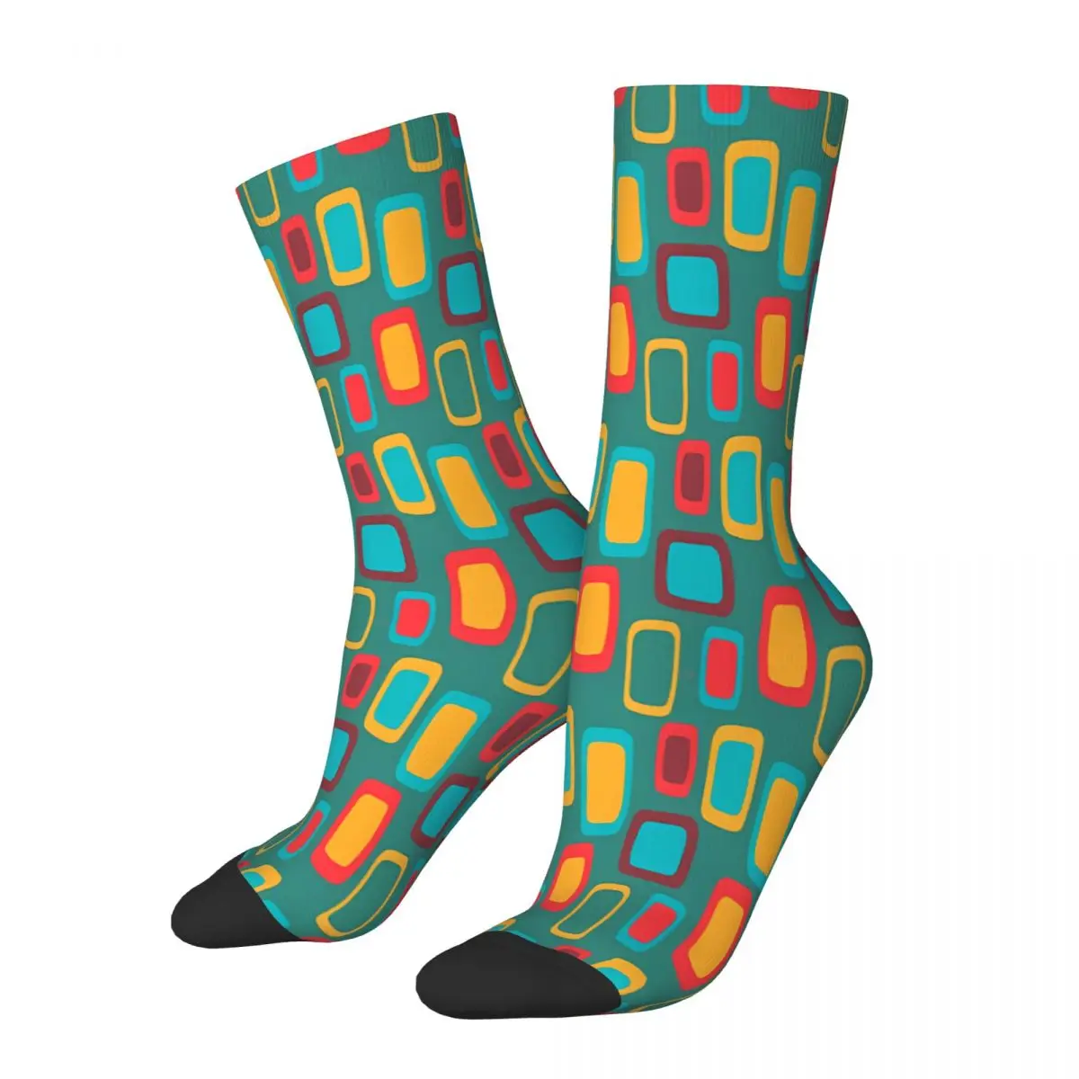 African Inspired Colorful Geometric Seamless Africa Socks Male Mens Women Winter Stockings Hip Hop