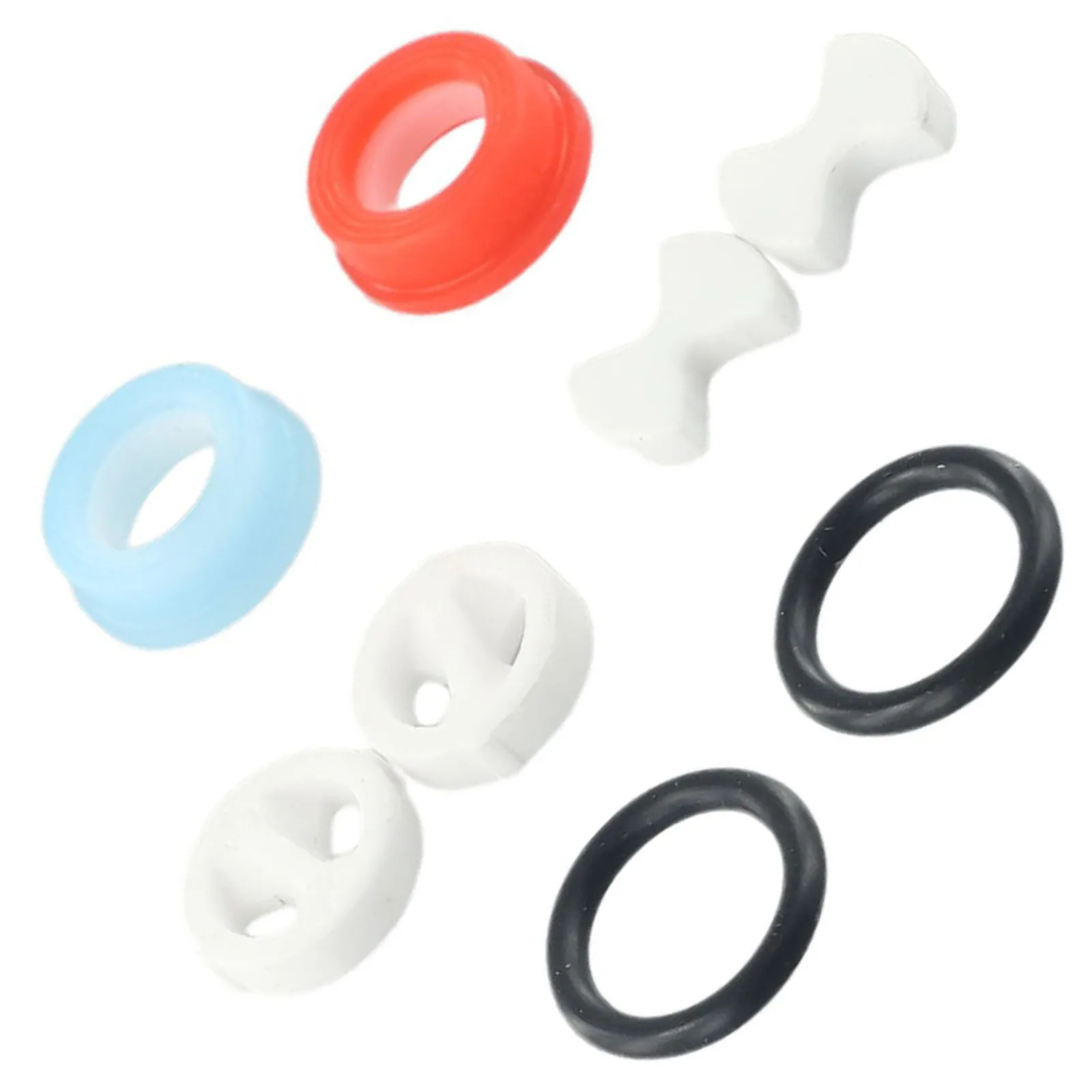 8 Pcs/set Ceramic Disc Silicon Washer Insert Valve Tap Turn Set Replacement 1/2 In Valve O Ring Gasket Silicon Washer Accessory
