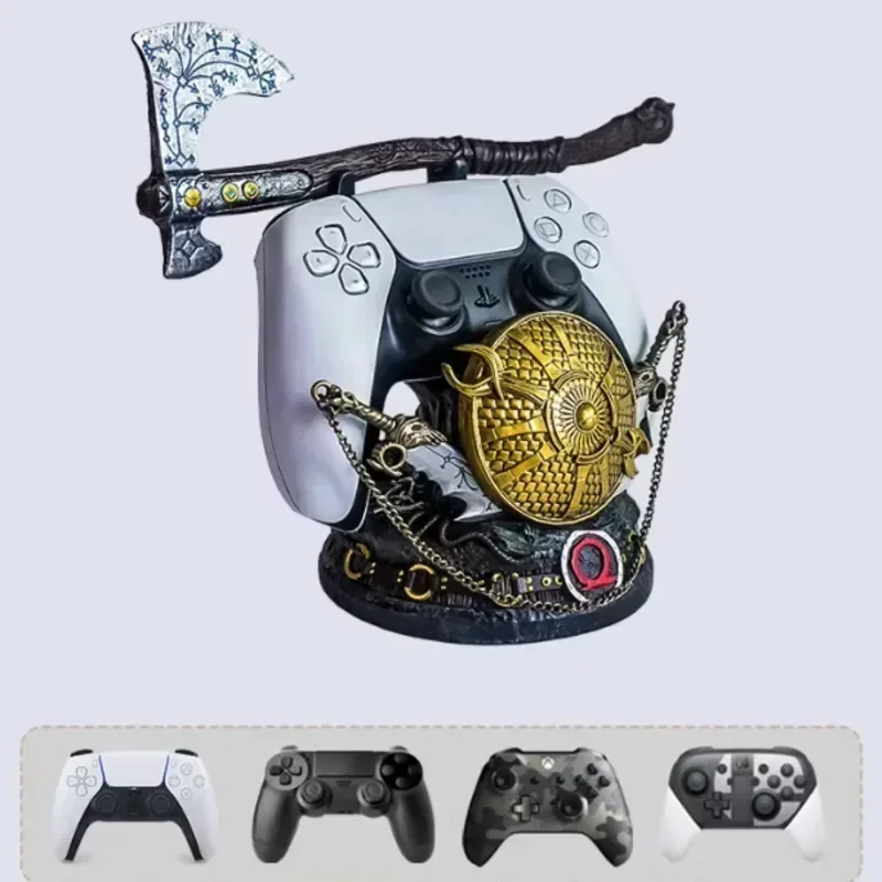 Controller Storage Bracket PS5/PS4 Gamepad Stand God of War Kratos Leviathan Axe Chaos Blade Resin Controller Holder Boys Gifts view 2