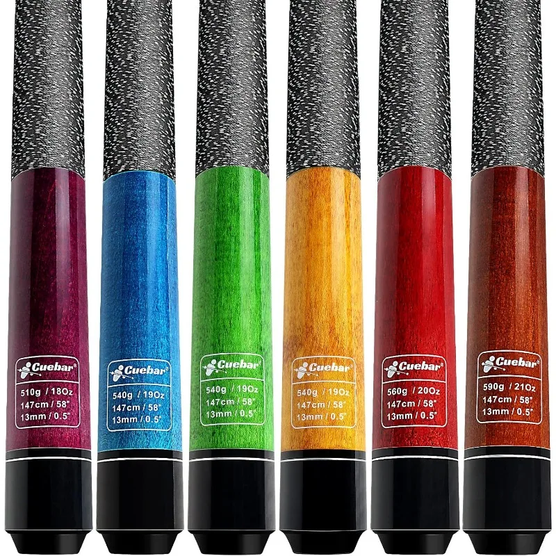 

Набор из 6 бильярдных киев, 58 дюймов, 2 предмета, бильярдные кии для взрослых, бильярдные кии 18, 19, 20, 21 унций для домашнего бара