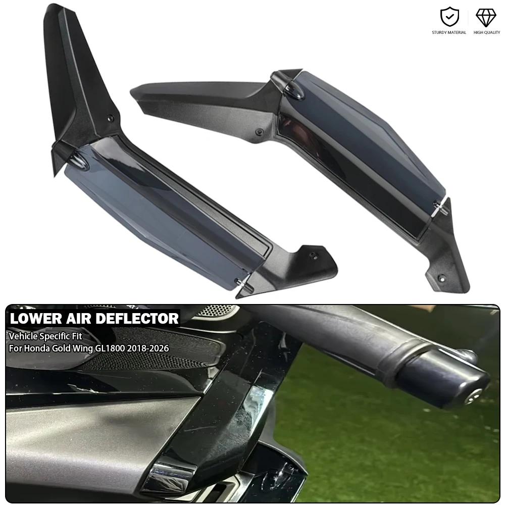 Lower Air Deflector Adjustable Side Wing Windshield Fits For Honda Goldwing GL1800 DCT GL1800D Tour Gold Wing GL 1800 2018-2026